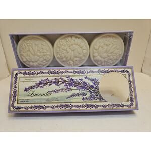 Saponificio Artigianale Fiorentino Lavender Scented Soaps Italy Sealed 3 x4.4 Oz